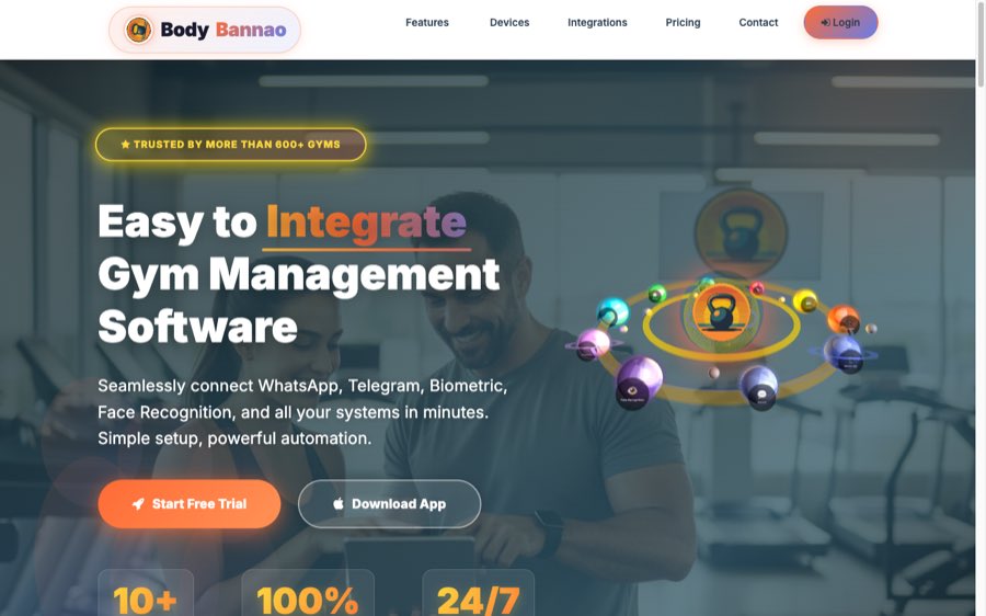 BodyBannao gym management software dashboard