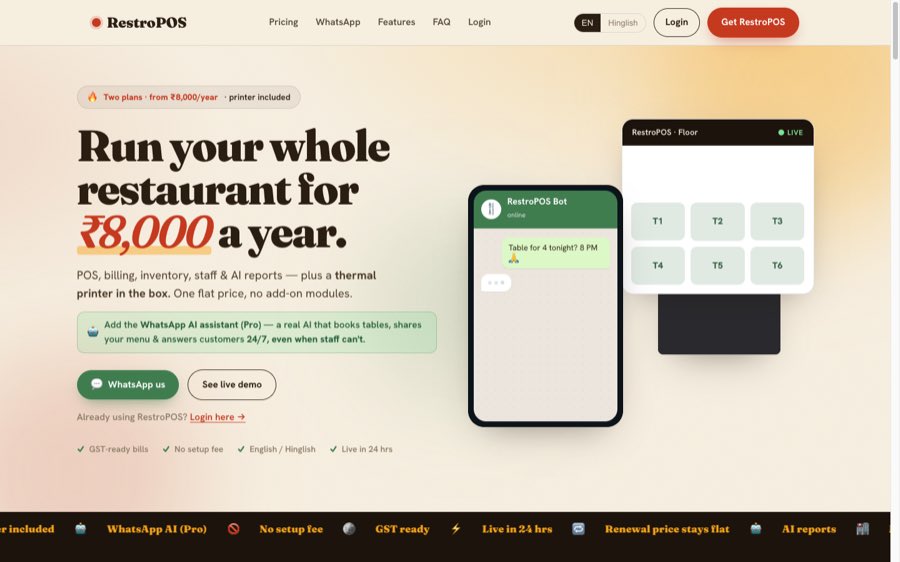 RestroPOS restaurant POS and billing